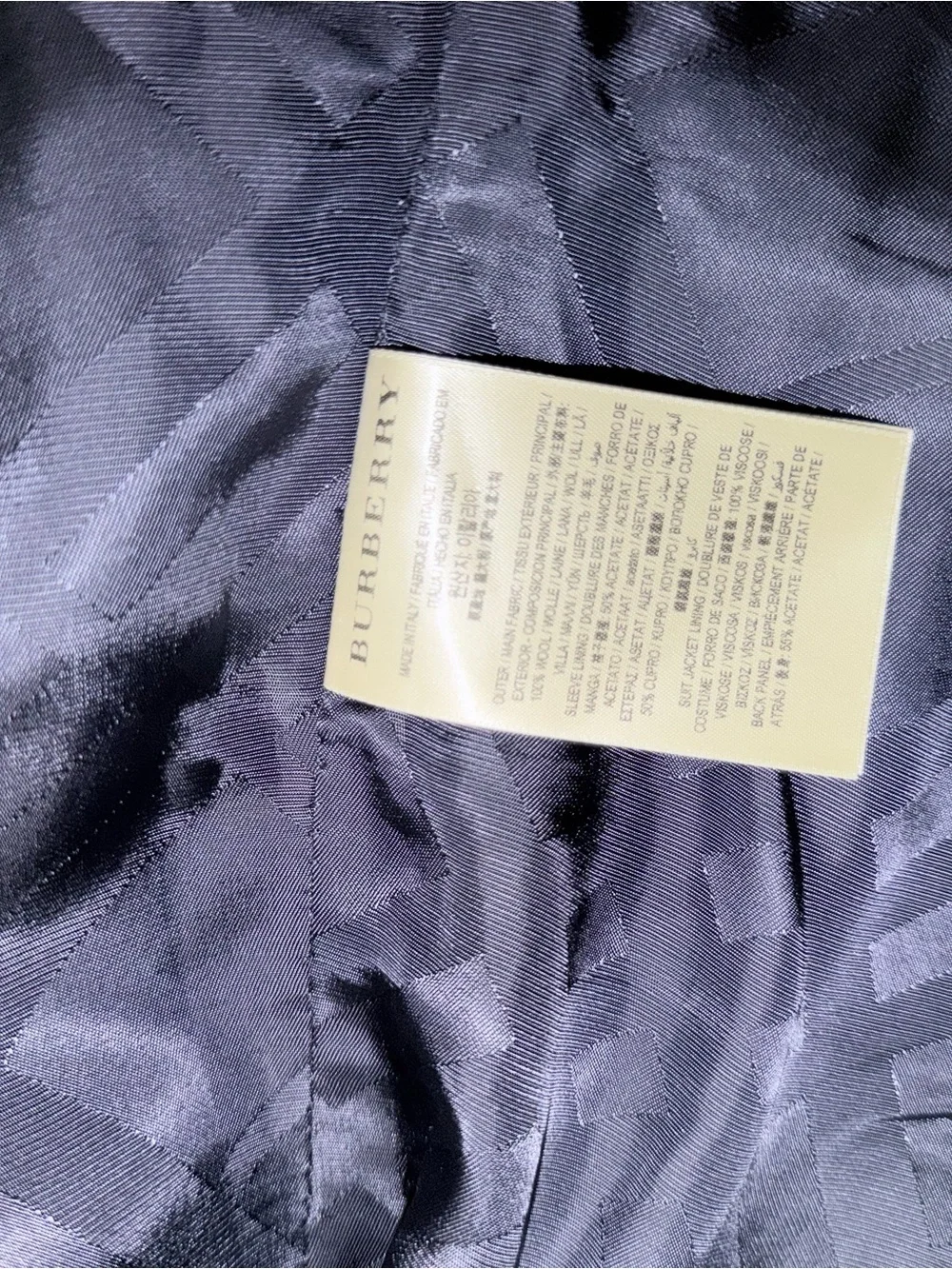 Burberry Navy Wool Three-piece suit